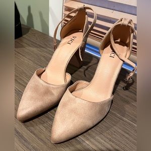 Vici Faux Suede Pointed Strappy Heel